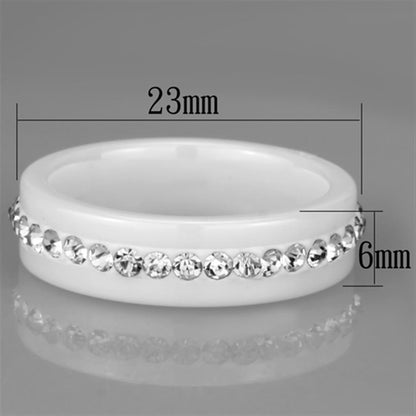 3W968 - High polished (no plating) Stainless Steel Ring with Ceramic