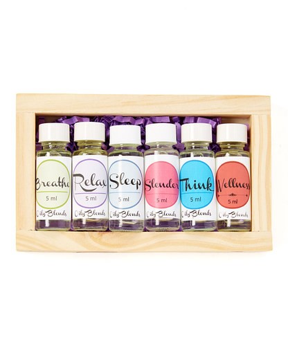 Essential Oil Set and Wood Box