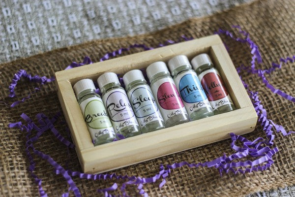 Essential Oil Set and Wood Box