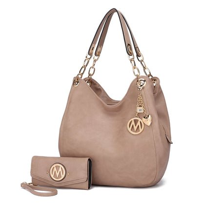 Ashley Hobo Bag and wristlet Set