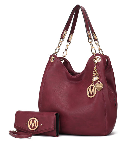 Ashley Hobo Bag and wristlet Set