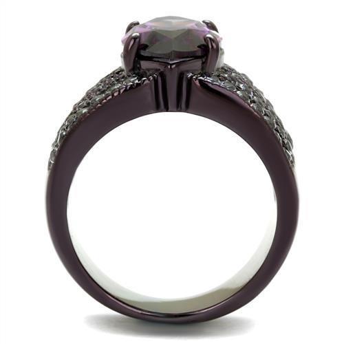 TK1752DC - IP Dark Brown (IP coffee) Stainless Steel Ring with AAA