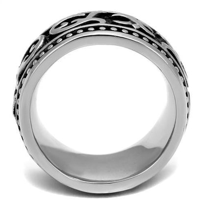 TK2233 - High polished (no plating) Stainless Steel Ring with Epoxy