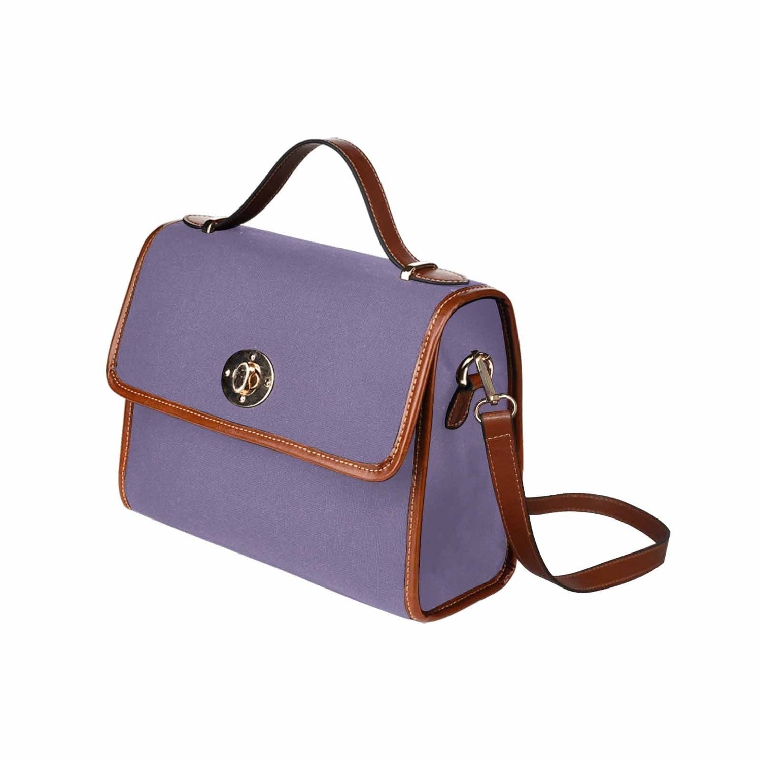 Canvas Bag  / Purple Haze   (brown Strap)