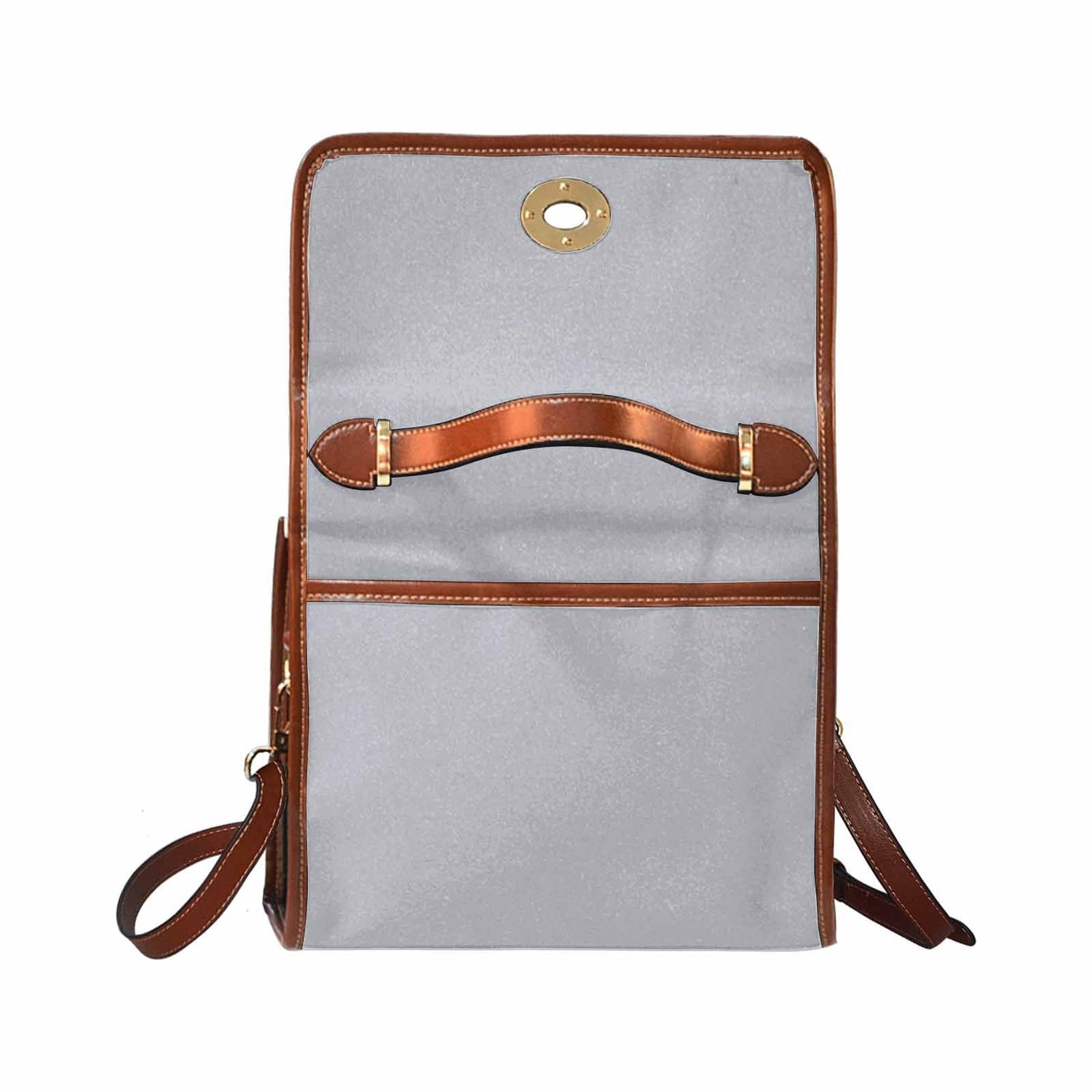 Canvas Bag  / Slate Gray   (brown Strap)