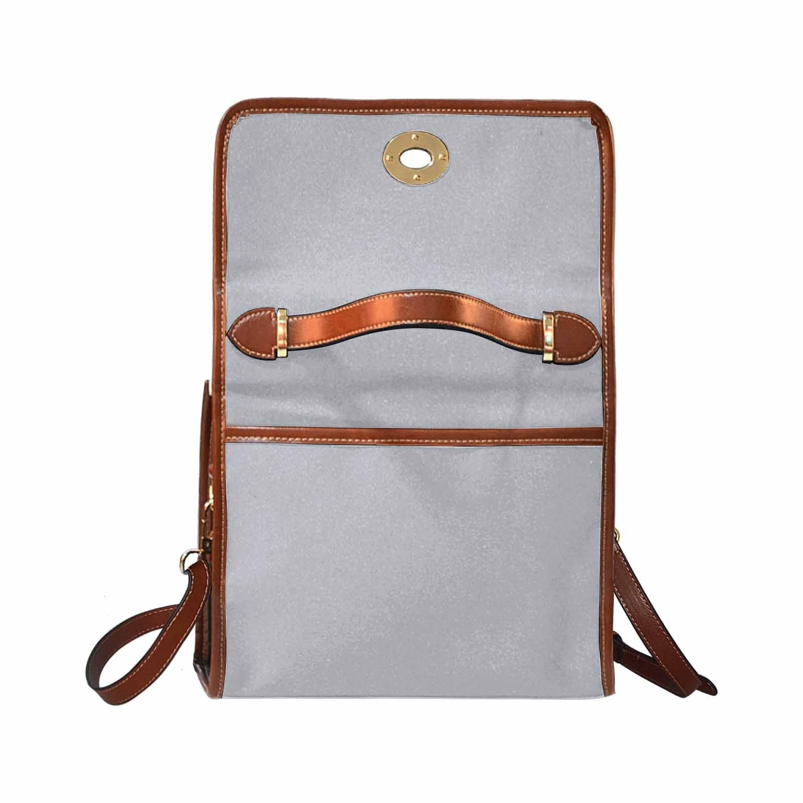 Canvas Bag  / Slate Gray   (brown Strap)