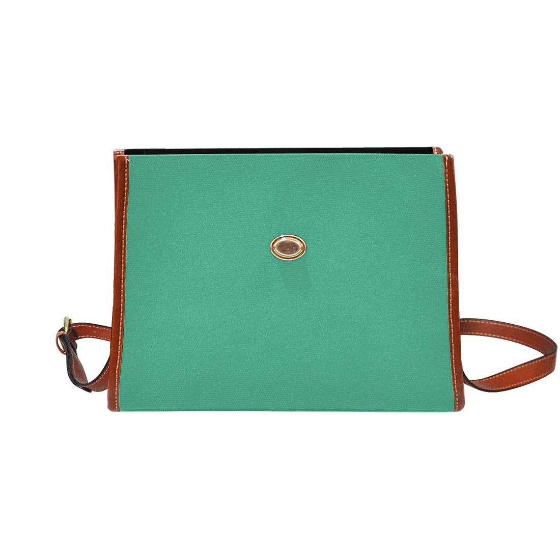 Canvas Bag  / Spearmint Green   (brown Strap)