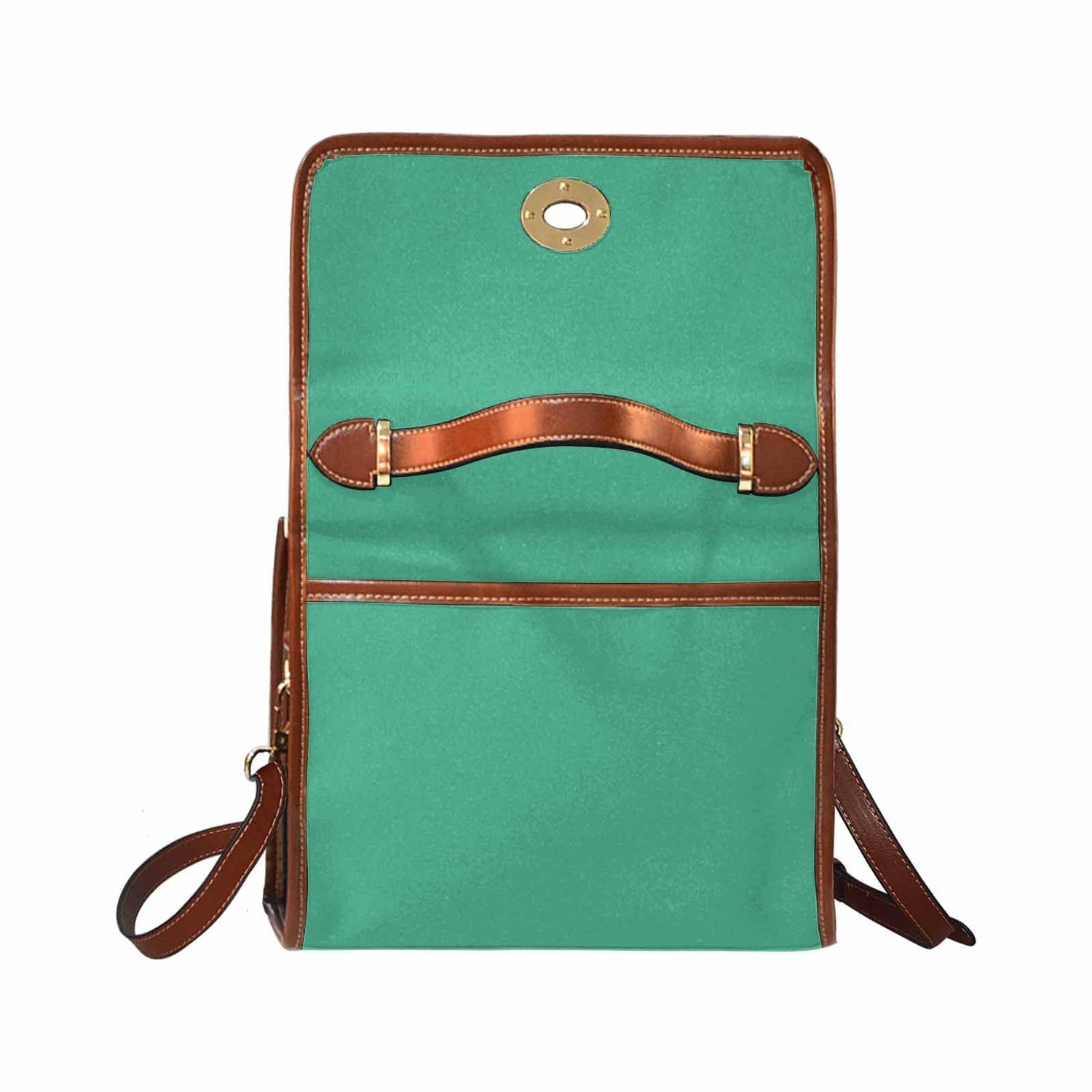 Canvas Bag  / Spearmint Green   (brown Strap)