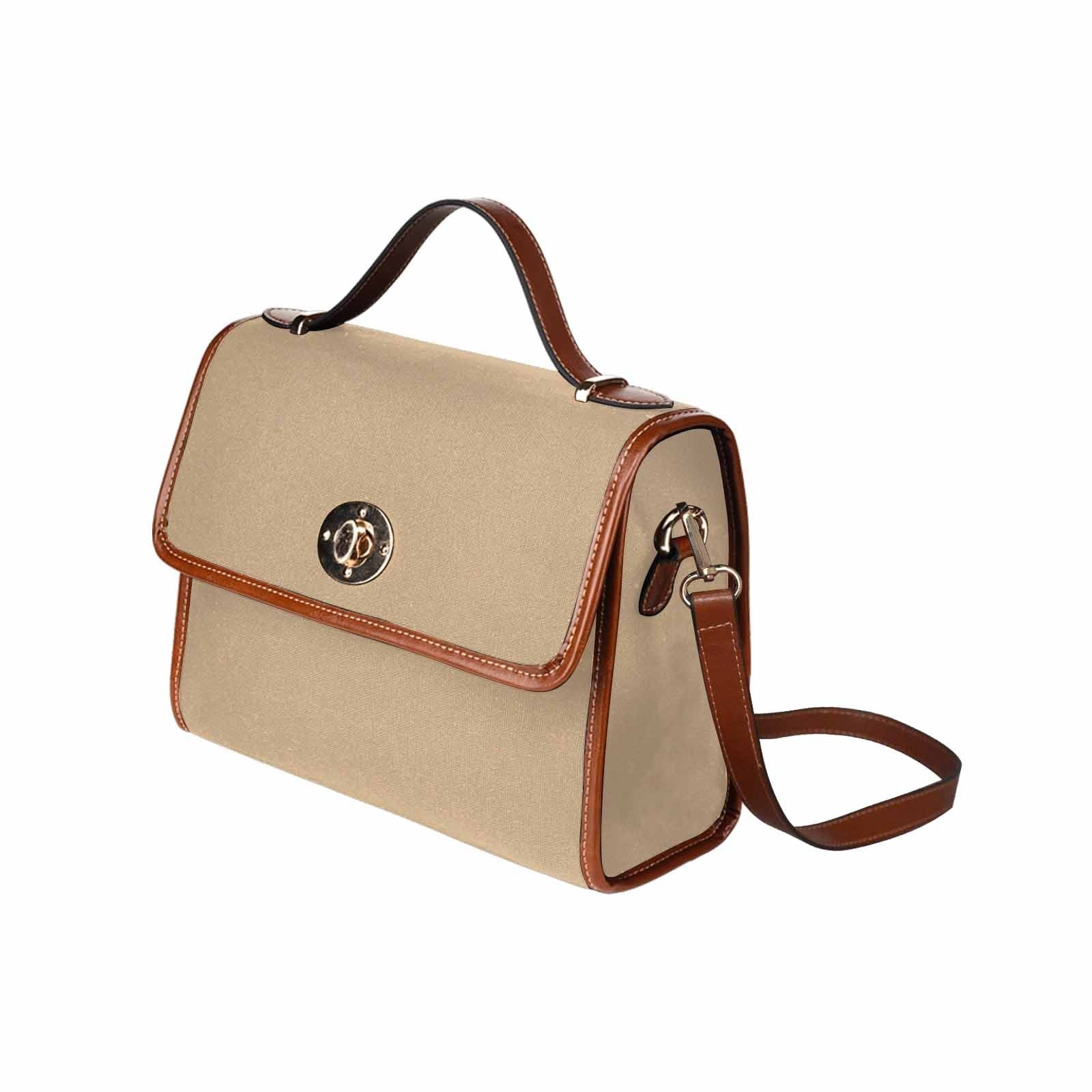 Canvas Bag  / Tan Brown   (brown Strap)