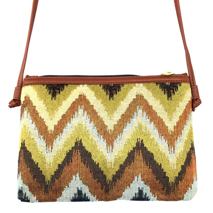 Jungle Chevron 12&quot; Crossbody Bag